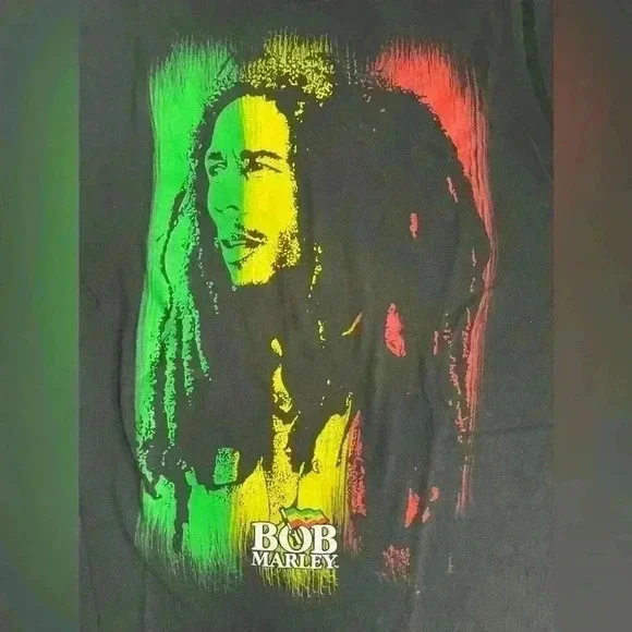 Bob Marley Zion Rootswear Men’s T-Shirt Rasta Cotton Black Short Sleeve Tee XXL - Picture 4 of 9